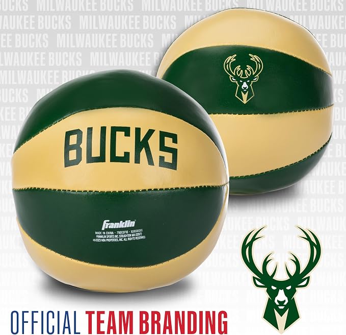 Franklin Sports NBA Toy Basketballs - 2 Pack of Kids Soft Mini Basketballs for Over The Door + Indoor Hoops - NBA Fan Shop