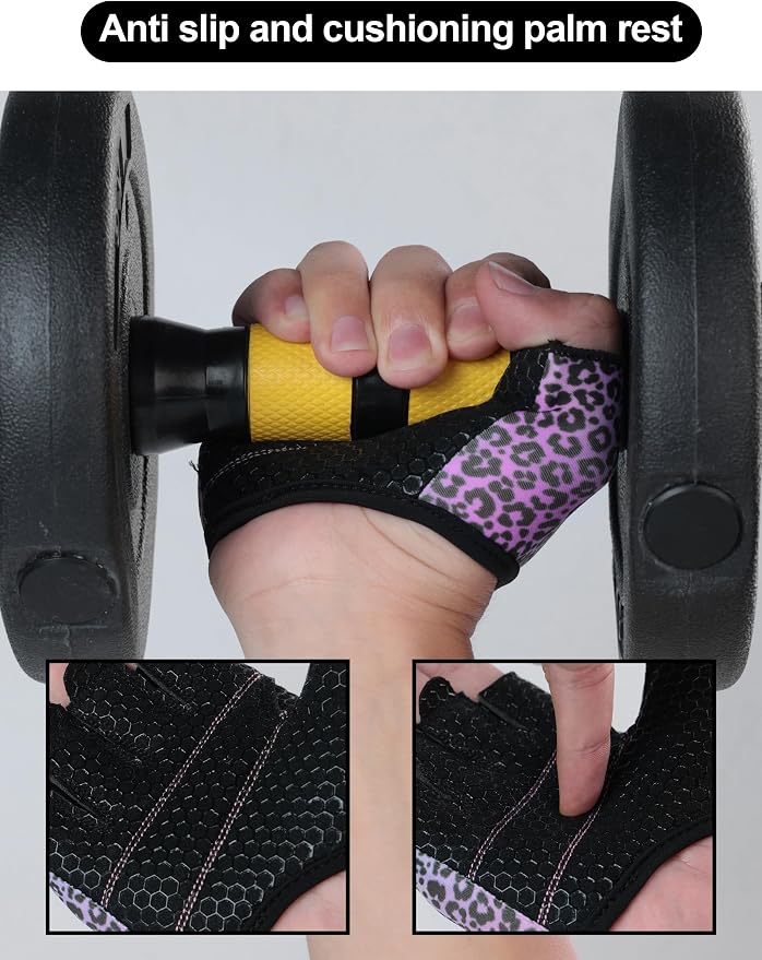 KUTOOK Weight Lifting Gloves for Women Gym Workout Gloves with Palm Protection & Extra Grip Breathable Exercise Gloves for Men Fitness