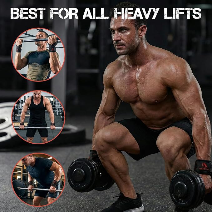 Figure 8 Lifting Strap Padded Deadlift Straps Heavy Duty Weight Lifting Straps Strongman Axle Bar Straps Weightlifting Wrist Wraps