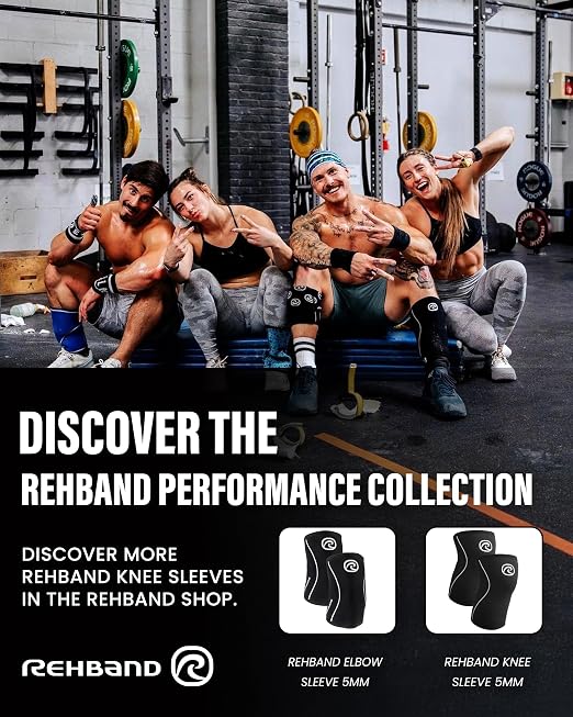 Rehband RX Knee Support for Strength Training & Fitness - 7mm Neoprene Knee Sleeve, Flexible & Non-Slip, Knee Sleeve for Men & Women, Colour:Camo - 1 Pair, Size:Small