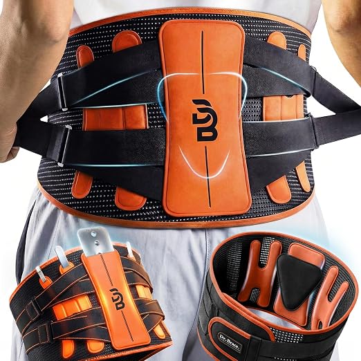DR. BRACE® Lower Back Brace for Men & Women for Lower Back Pain Relief, Revolutionary Versatile Splints System & Removable Lumbar Pad, Adjustable & Breathable Back Support Brace