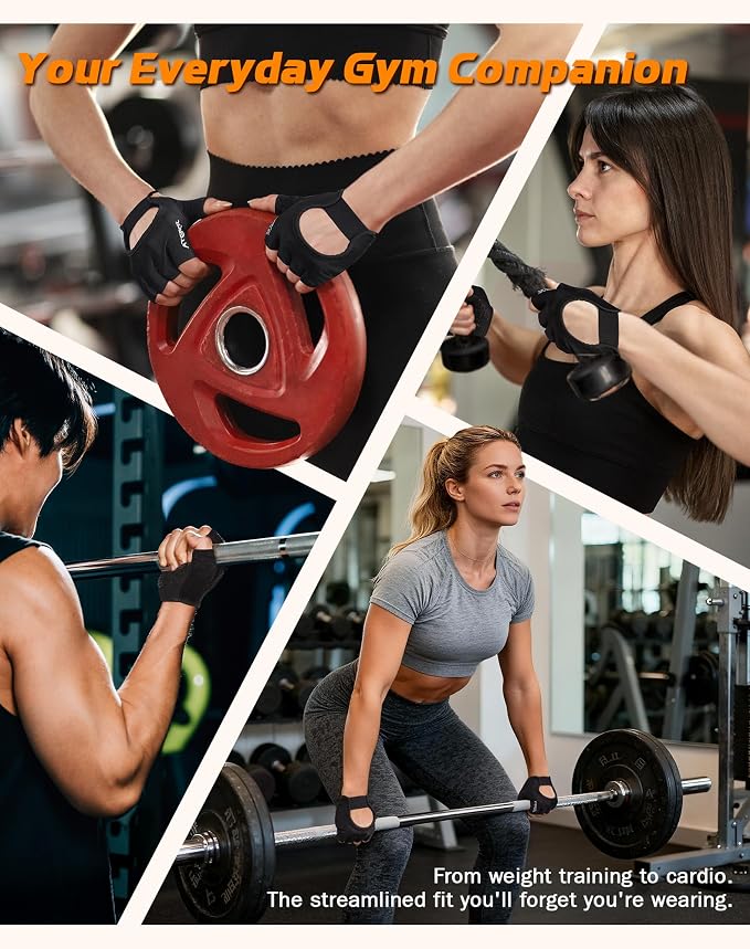 ATERCEL Breathable Workout Gloves, Antislip Weight Lifting Gym Gloves for Men Women, Superior Grip & Palm Protection for Weightlifting, Fitness, Exercise, Training
