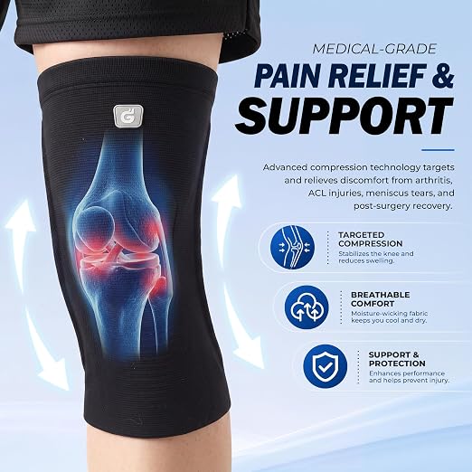GOOGAH Knee Compression braces 1-Pack - Pain Relief Support for Arthritis, ACL & Meniscus Tears | Breathable Nylon Knee Sleeves for Men & Women | Sizes XXS-2XL