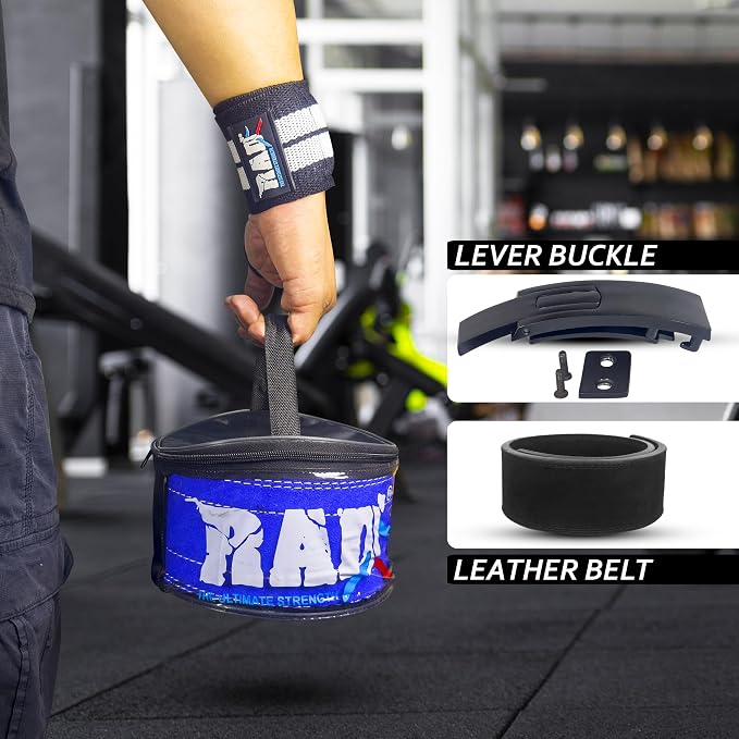 RAD Lever Weight Lifting Gym Belt for Men & Women Size 63 TO107 CM,Thick 10MM & Width 4 Inch Lever Powerlifting Belts for Women Dead Lift Workout Belt Leather Weight Lifting Lever Gym Squat Belt