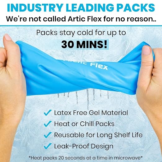 Vive Elbow Ice Pack Wrap - Ultra Cold Gel Ice Pack for Injuries Reusable | Elbow Support Compression for Cold/Hot Therapy - Adjustable for Men/Women, Sports Recovery, Arthritis, Tendonitis Pain Relief