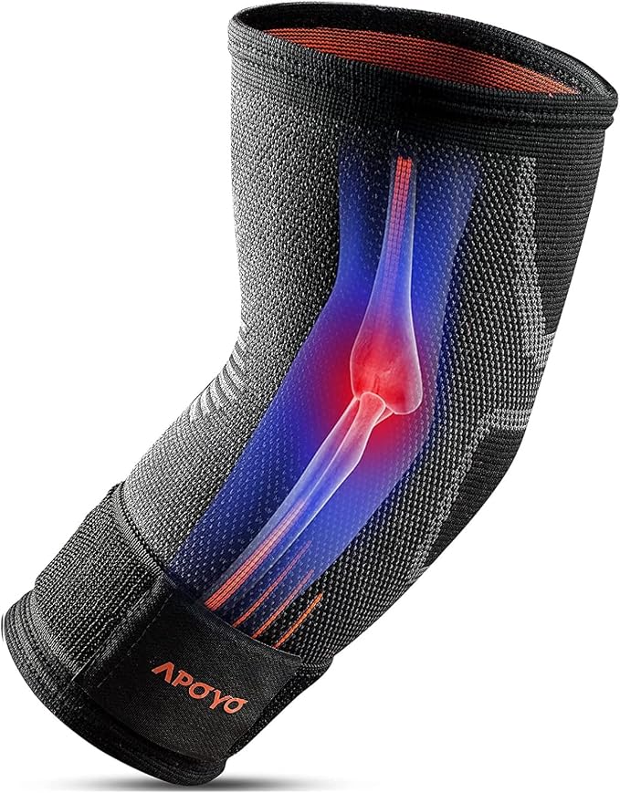 APOYO Tennis Elbow Brace for Women & Men, Workout and Everyday Use (XXL) | Elbow Compression Sleeve for Arthritis, Tendonitis, Tennis Elbow & Golfers Elbow, Reduce Joint Pain During Fitness Activity