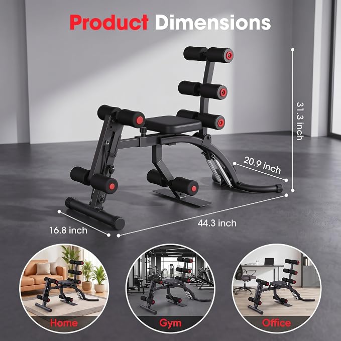 OPPSDECOR Weight Bench for Home Gym, ASTM-Certified 660LBS Fast Foldable Workout Bench for Home Gym, 8 Adjustable and 30in Extended Backrest for Bench Press Incline/Flat/Decline Dumbbell Exercise