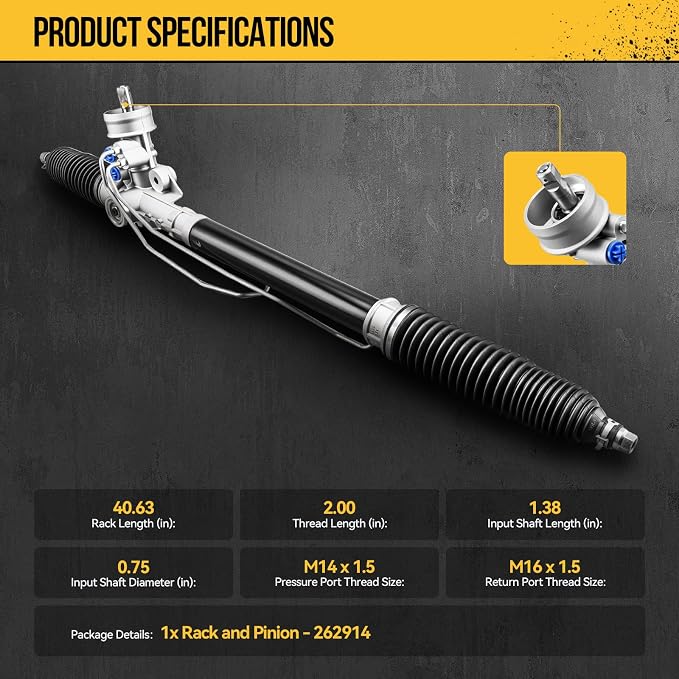 KAC Power Steering Rack and Pinion Replacement for Audi A4 Quattro 02-04 All Models/2005 1.8T/05-06 3.0L, A4 2002-2003 2005 All Models/2004 2006 1.8T/2004 3.0L, Hydraulic Rack and Pinion 262914
