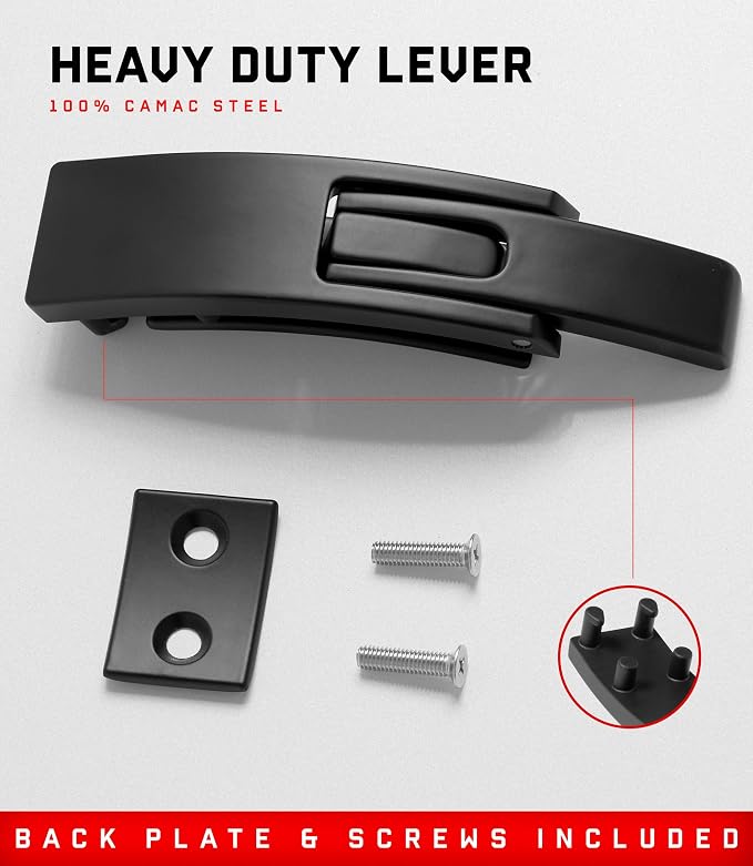 Gymreapers 10MM Lever Weightlifting Belt Leather Adjustable Heavy Duty Buckle Belt, IPF Approved for Powerlifting, Weightlifting, and Strength Training