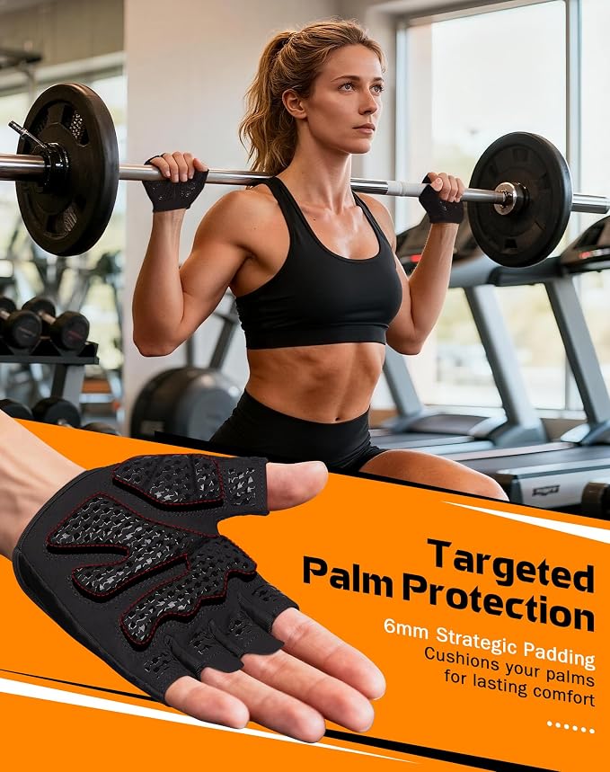 ATERCEL Breathable Workout Gloves, Antislip Weight Lifting Gym Gloves for Men Women, Superior Grip & Palm Protection for Weightlifting, Fitness, Exercise, Training