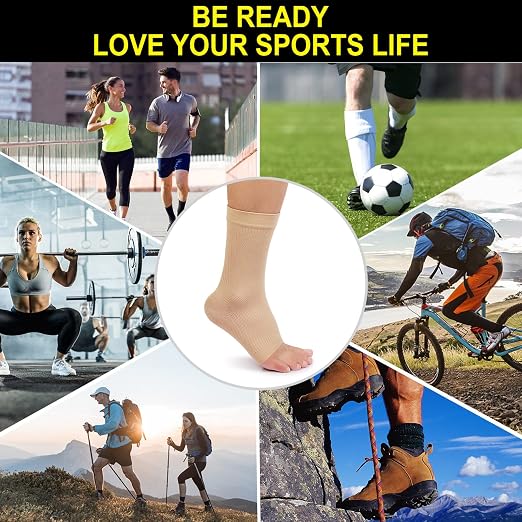 KEKING Ankle Brace Compression Sleeve – Plantar Fasciitis & Achilles | Medical-Grade Compression for Heel & Arch Pain, Reduces Swelling & Speeds Recovery, for Running, Gym, Daily Wear