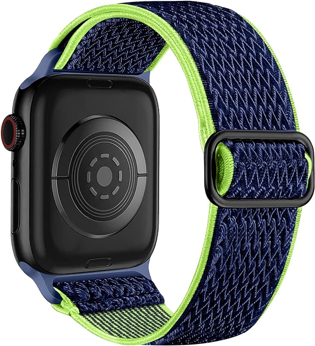 Lerobo Stretchy Nylon Solo Loop Band, Compatible with Apple Watch Series 11 10 9 8 7 6 5 4 3 SE3/2/1 Ultra3/2/1, Adjustable Strap for iwatch Band 44mm 45mm 46mm 49mm 42mm 40mm 41mm 38mm for Women Men