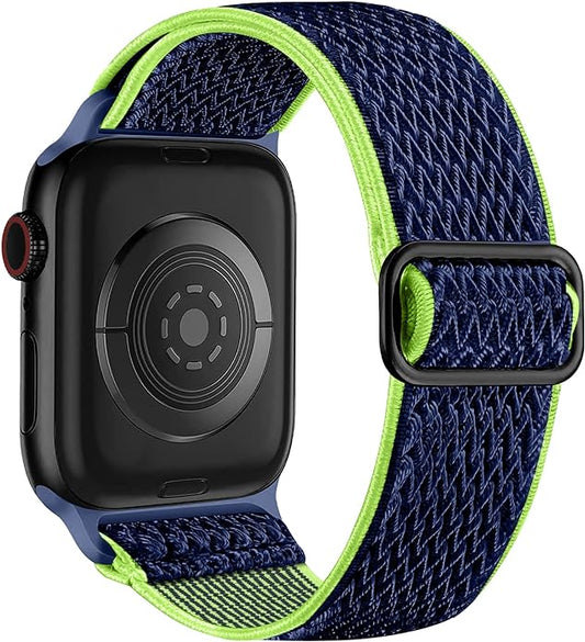 Lerobo Stretchy Nylon Solo Loop Band, Compatible with Apple Watch Series 11 10 9 8 7 6 5 4 3 SE3/2/1 Ultra3/2/1, Adjustable Strap for iwatch Band 44mm 45mm 46mm 49mm 42mm 40mm 41mm 38mm for Women Men