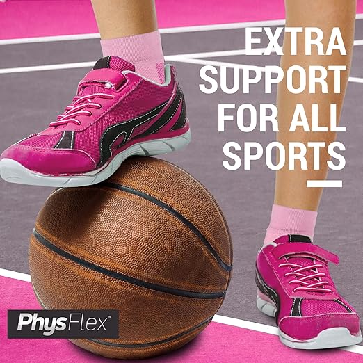 PhysFlex Ankle Brace Support - Ankle Compression Sleeve - Foot Brace for Women & Men - Tendonitis & Arthritis Ankle Brace Sports Running, Plantar Fasciitis Relief & Stabilizing Ankle Wrap