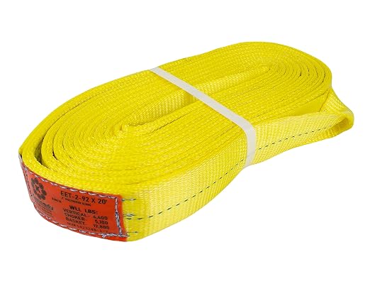 Kennedy Wire Rope & Sling Co. 2" x 22' 2-Ply Twist Eye Polyester Lifting Sling (Various Sizes in Listing) Made in The USA