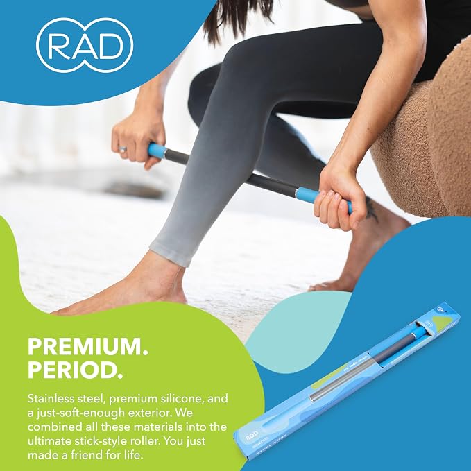 RAD Rod – Deep Tissue Massage Roller Stick – Myofascial Release Tool for Legs, Back, Neck, Arms & Shoulders – Muscle Roller for Mobility & Recovery