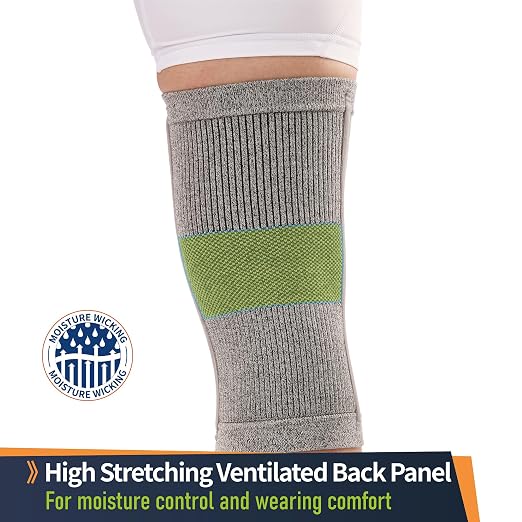 Comforband Premium Recovery Knee Compression Support – Germanium & Bamboo Charcoal Infused Knee Brace for Improved Circulation, Joint Stability, and Pain Relief (Small)
