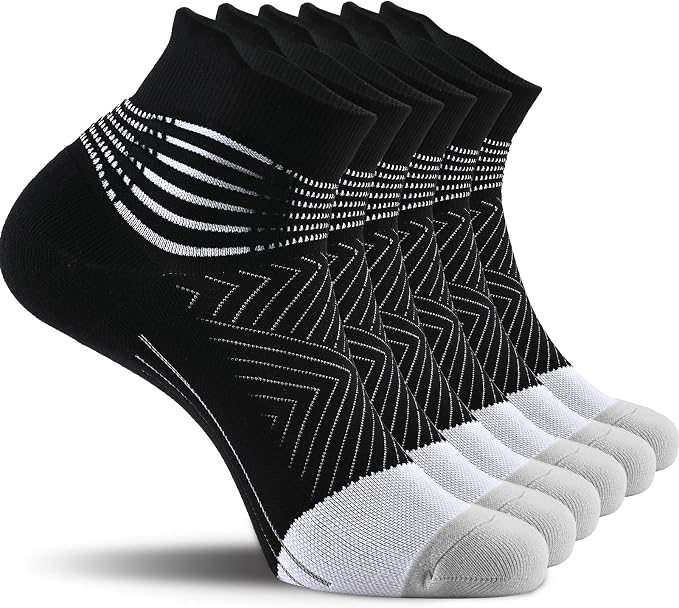 IRAMY Compression Ankle Support Socks Women - Wicking, Cushioned Athletic, Plantar Fasciitis Relief 2/3/6 Pairs