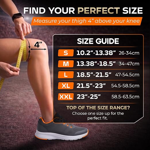 Knee Brace for Women & Men - Adjustable Patella Support & Side Stabilizers | Patella Gel Pad, Compression Support, Meniscus Support, ACL & MCL Support, Knee Pain Relief, Please Check Size Chart (M)