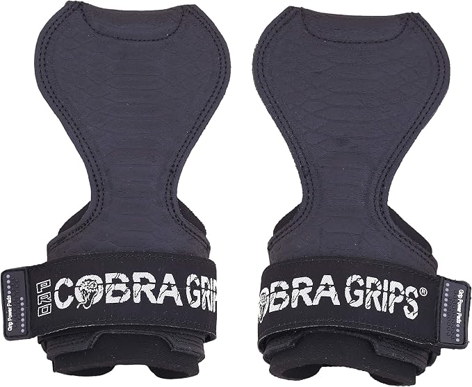 Cobra Grips Weight Lifting Gloves with Adjustable Neoprene Padded Wrist Wraps - Heavy Duty Alternative to Power Lifting Hooks for Deadlifts