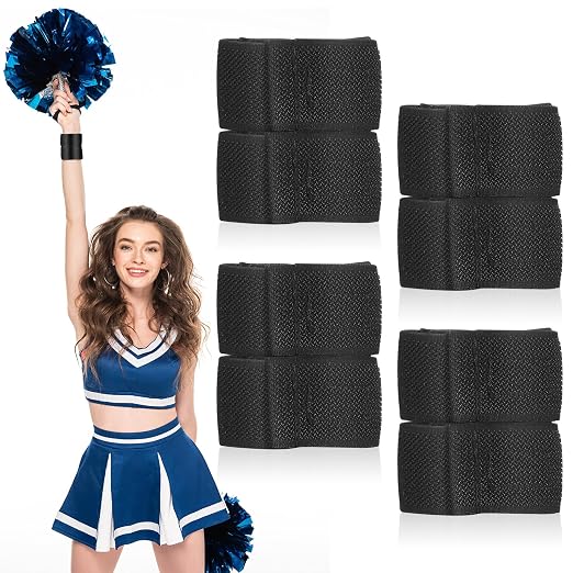 4 Pack Wrist Brace Adjustable Wrist Support Sport Straps for Tendonitis Carpal Tunnel Arthritis Gymnastics Wraps Pain Relief for Football Cheerleaders Fitness Weightlifting(Black)