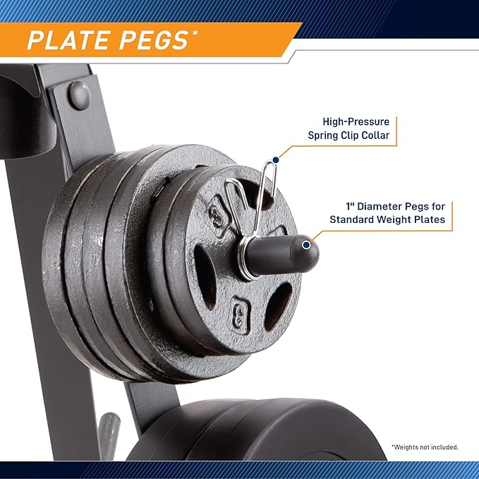 Marcy Plate Tree for Standard Size Weight Plates/Storage Rack for Exercise Weights PT-36
