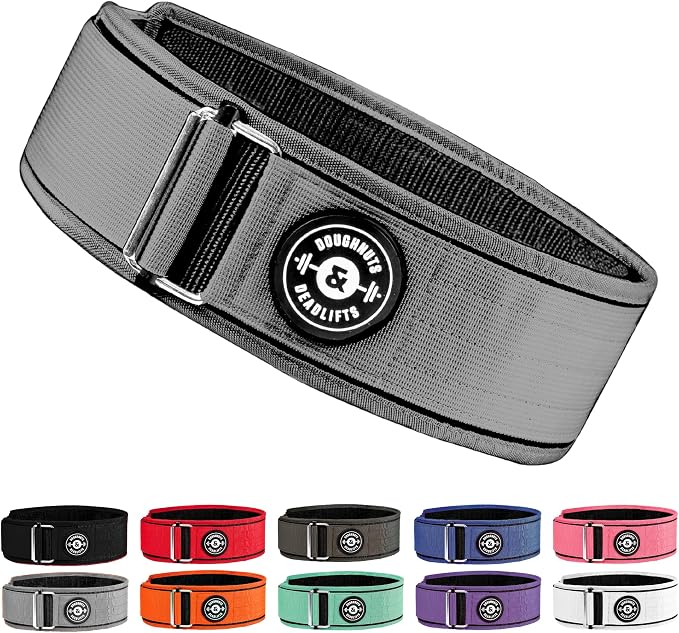 Weight Lifting Belt for Squats, Weightlifting Belt for Deadlifts - 4in Back Support for Bodybuilding | Powerlifting, Locking Metal Buckle, Weight Lifting Belts for Men - Quick Locking