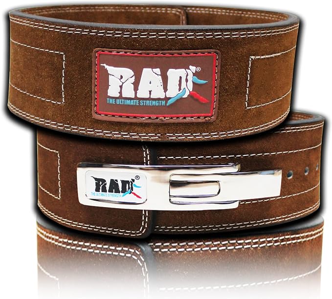 RAD Lever Weight Lifting Gym Belt for Men & Women Size 63 TO107 CM,Thick 10MM & Width 4 Inch Lever Powerlifting Belts for Women Dead Lift Workout Belt Leather Weight Lifting Lever Gym Squat Belt