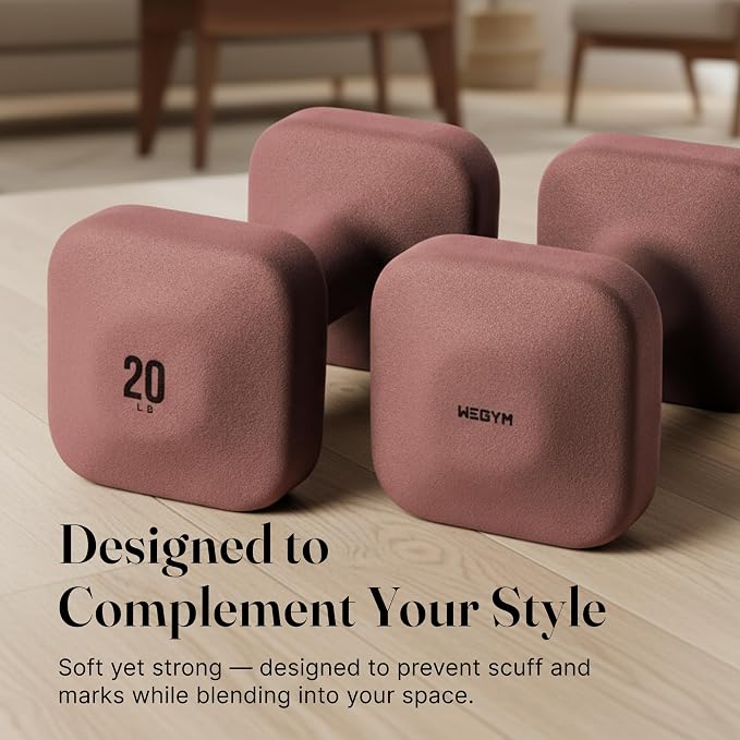 WeGym Square Dumbbells for Home Gym, Hand Weights for Strength Training