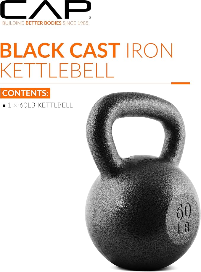CAP Barbell Cast Iron Kettlebell - Singles and Sets, Multiple Weight Choices