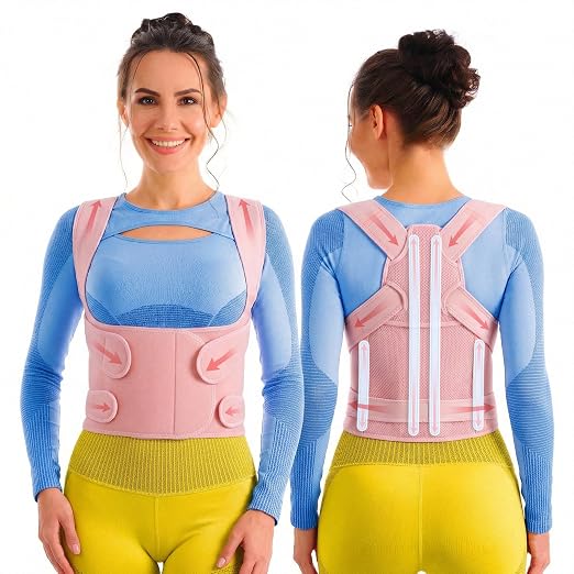 Selbite Posture Corrector for Women and Men, Back Brace for Upper and Lower Back Pain Relief, Full Back Support with Adjustable Straps, Breathable and Comfortable