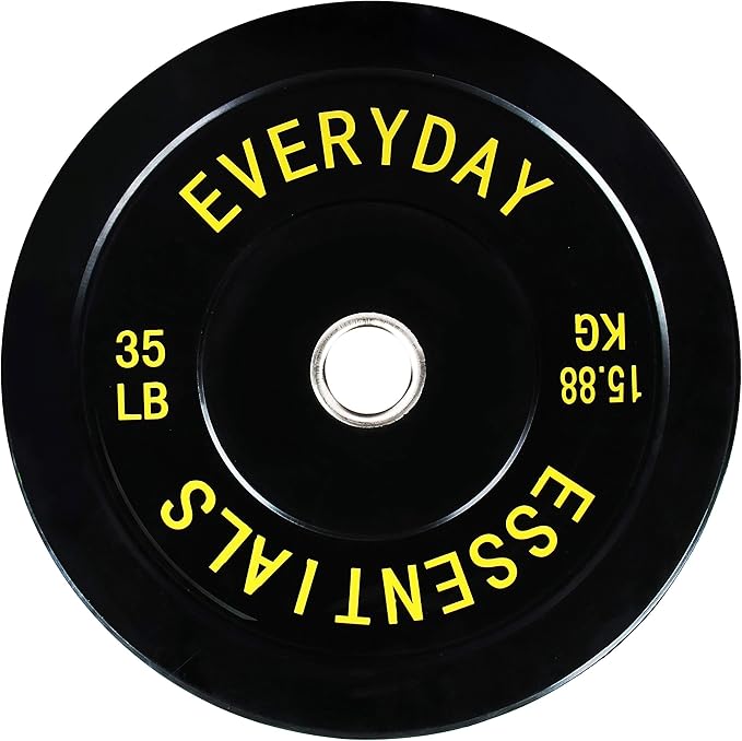 Fitvids 2-Inch Olympic Bumper Plates, Perfect Weight Plates for Weightlifting and Strength Training, Multiple Weights Available