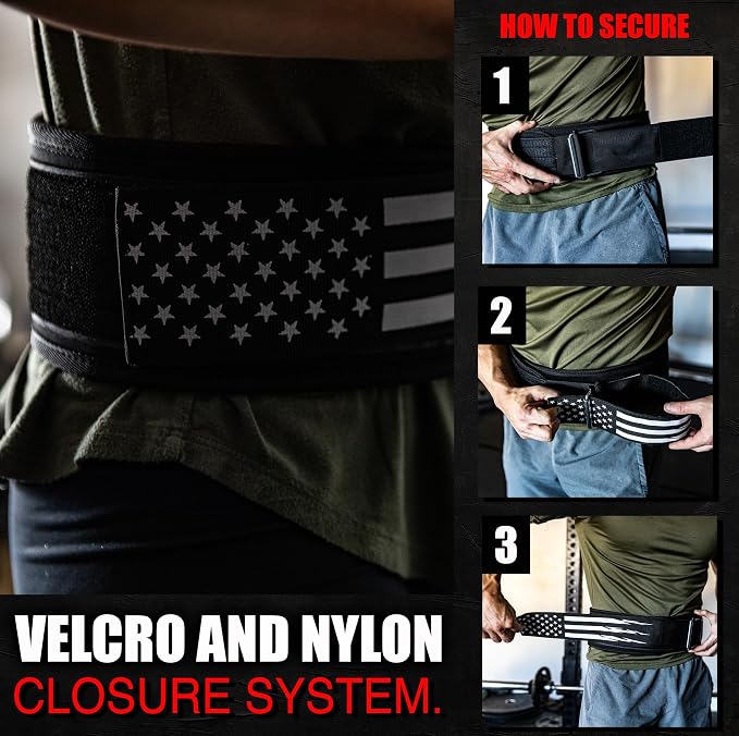 Iron Infidel Recon Weight Lifting Belt - 4" Wide Self Locking Gym Belt for Men & Women, EVA Foam Core Support Weight Belt for Squatting, Deadlifting, Powerlifting, Workout, Fitness & Crossfit