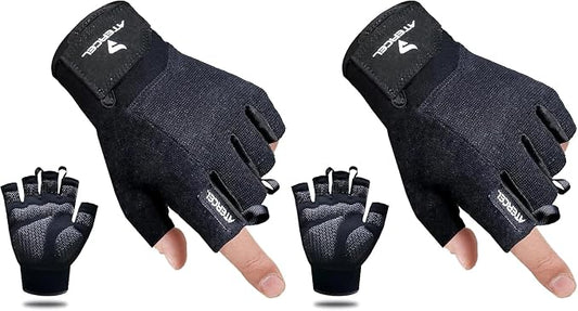 ATERCEL Workout Gloves for Men and Women, Exercise Gloves for Weight Lifting, Cycling, Gym, Training, Breathable and Snug fit