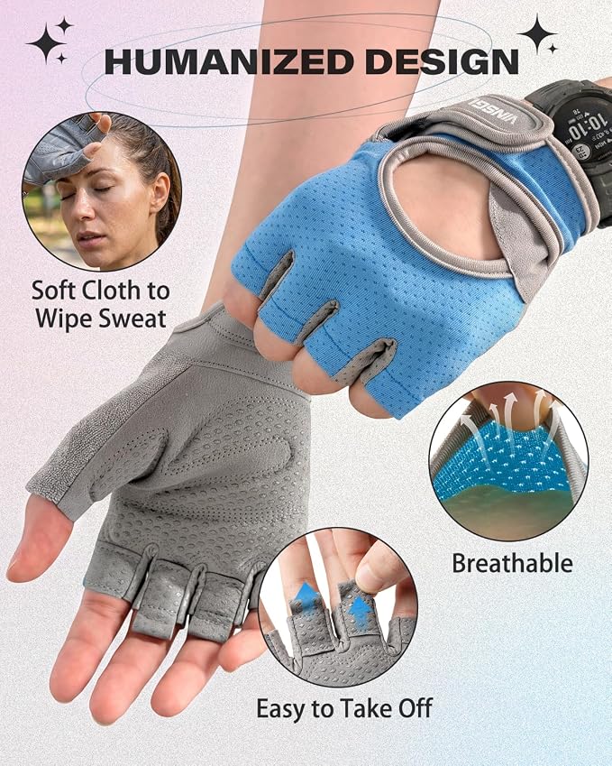 Workout Gloves for Men & Women, Enhanced Grip, Full Palm Protection | Breathable and Durable Gloves for Weight Lifting, Gym Training, Pull Ups, Strength Training and Fitness Workouts