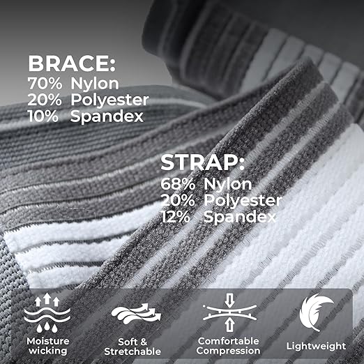 NeoTech Care Elbow Support Brace (Gray, Size L, 1 Pair)
