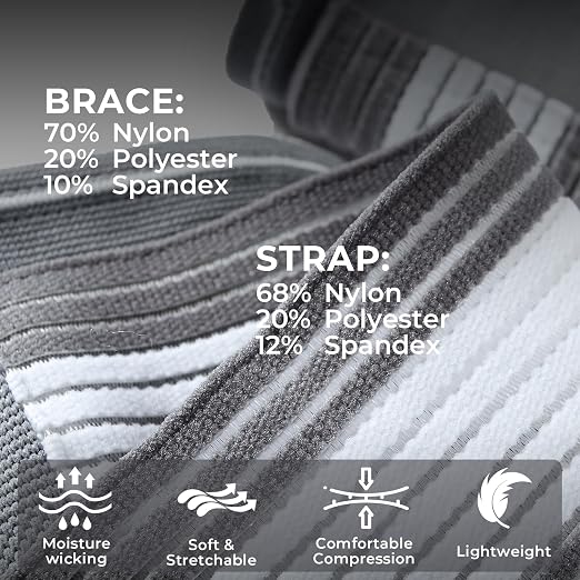 NeoTech Care Elbow Support Brace (Gray, Size S, 1 Pair)