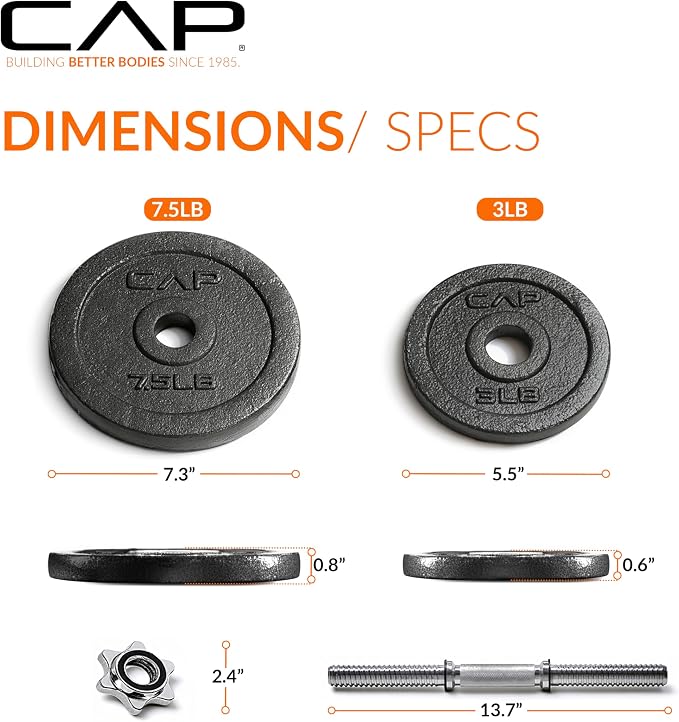 Cap Barbell Adjustable Dumbbell Weight Set | Multiple Options