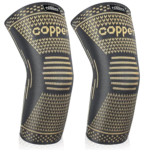 Copper Elbow Brace Compression Sleeves for Pain Relief Men Women, Arm Support Forearm Pads Braces for Tendonitis, Tennis, Golfers, Arthritis, Weight lifting (Small, Gray)