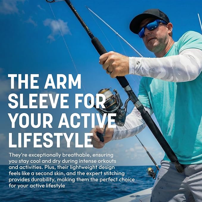 S A Soul of Adventure Compression Arm Sleeve UV 30+ Sun Protection, Moisture Wicking, 4-Way Stretch
