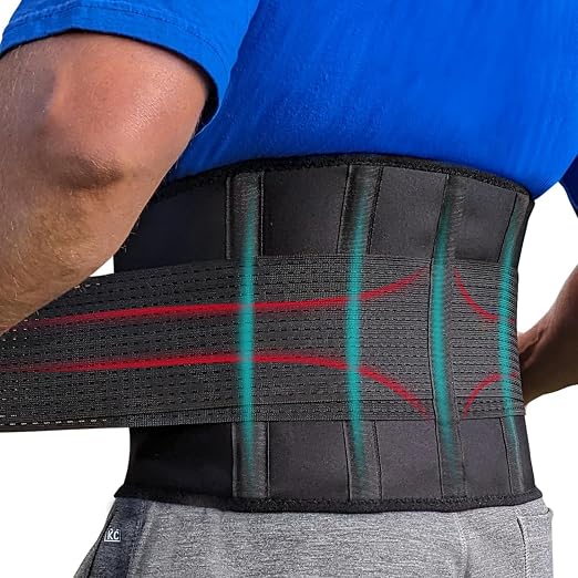 Back Brace for Lower Back Pain Relief – Adjustable Lumbar Support Belt for Women & Men, Lower Back Support for Herniated Disc, Sciatica & Heavy Lifting, Workout Back Support Brace, Size L