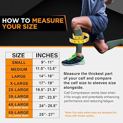 Doc Miller Calf Compression Sleeves 30-40 mmHg for Men & Women, 1 Pair | Knee High, Medical Grade, Footless Compression Socks, Shin Splints, Leg Swelling, Varicose Veins, Wide Calf, Nurses, Recovery