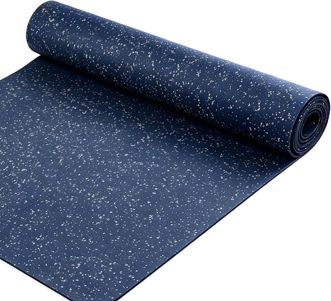 OrangeStar 4x10 FT Heavy Duty Rubber Gym Flooring, Black & Grey | Non-Slip Shock Absorbing Garage Floor Mat for Home Gym, Basement, Workout Room, Playroom