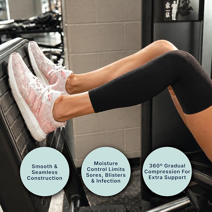 Doctor's Choice Full Leg Compression Sleeve, 10-20 mmHg, Men & Women | Graduated Support, Breathable Moisture-Wicking Fabric, Non-Binding Fit, Ideal for Recovery, Daily Wear, Running & Active Life