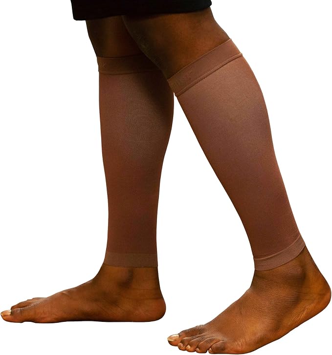 Doc Miller Compression Calf Sleeve for Men & Women, 20-30mmHg | Graduated Support for Running, Shin Splints, Calf Strain, Knee High, Small to 6XL Plus Size