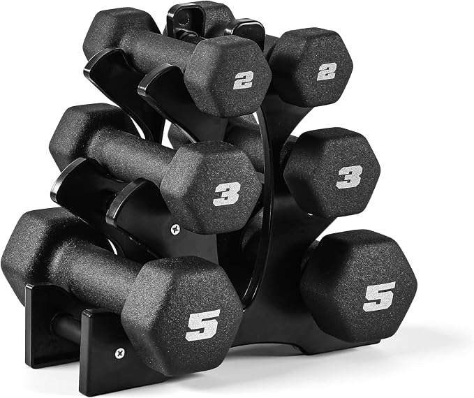 CAP Barbell Neoprene Dumbbell Weights Pairs & Sets | Black