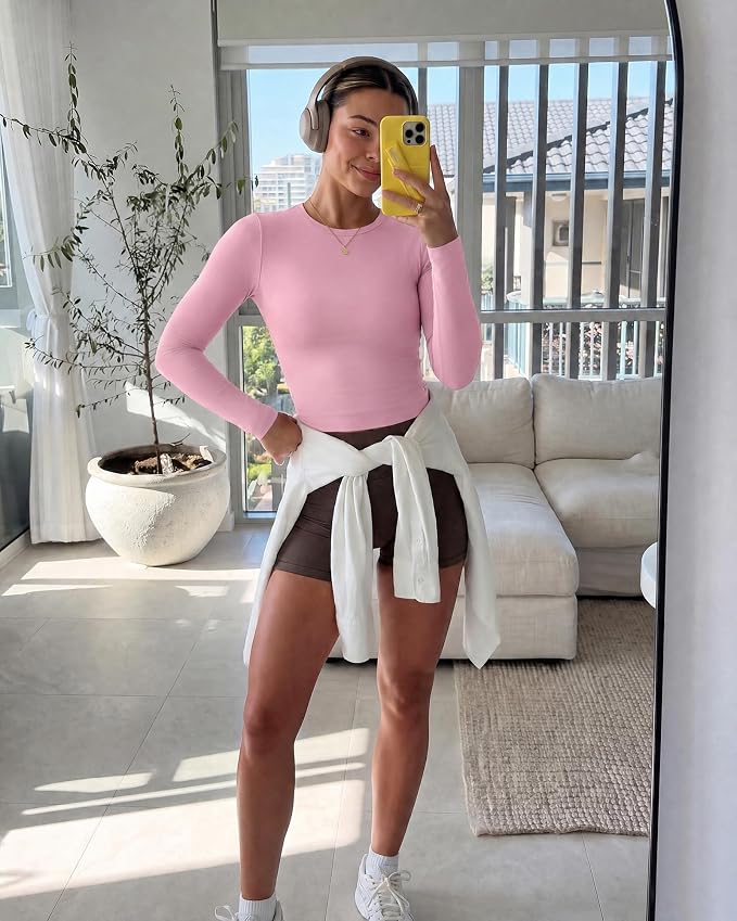 GAYHAY Long Sleeve Shirts for Women Tops Fitted Clothes Fall Fashion 2026 | Basic Tees, Girls School Outfits, Y2k Winter Tshirt, Tight Underscrub, Workout Casual, Cute Trendy Plain Compression Layering