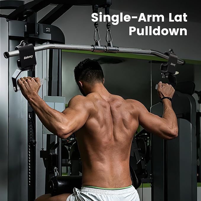 Neutral Grip Pull Up Handles, Non-Slip Pull Up Bar Attachment, 360° Adjust | Balency Adjustable Pull Up Bar Handles for Stronger Pull, Neutral Grip Handles for Barbell, Lat Pulldown & Cable Attachment