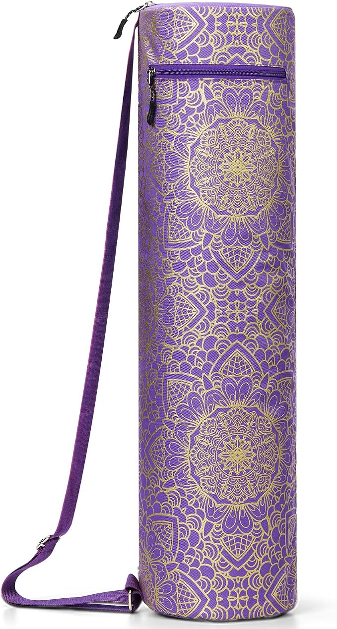Gonex Yoga Mat Bag, Full-Zip Mat Carrier | 600D Oxford Fabric, Wet Pocket, Front Zip Pocket, Adjustable Strap, Fits Mats up to 26"
