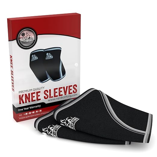 Nordic Lifting Neoprene Knee Sleeves, Men & Women, M | Built for weightlifting & powerlifting – 7mm neoprene compression that supports you through squats and strength training